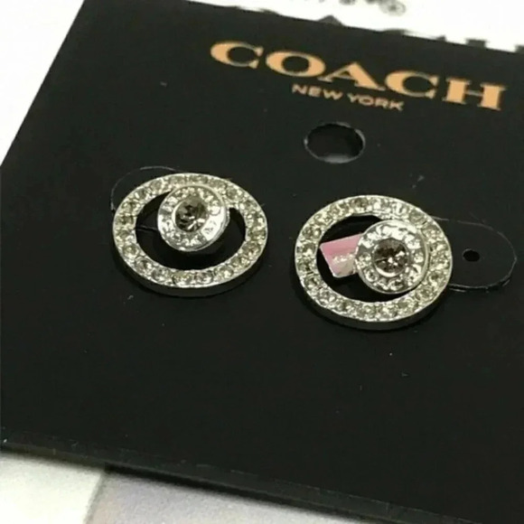 Open Circle Halo Stud Earrings - Picture 2 of 8